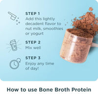 Thumbnail for Image 6 of Ancient Nutrition Grass Fed Bone Broth Protein Powder, Chocolate