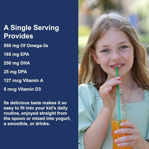 Image 5 of Carlson Kid's Cod Liver Oil, 550 mg, Omega-3s, 250 mL (8.4 Fl Oz)