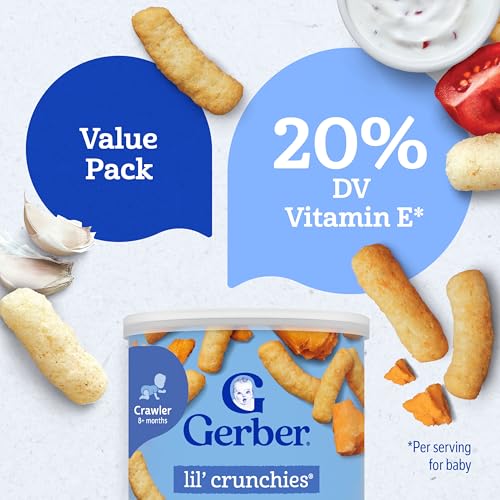 Image 6 of Gerber Stage 3 Baby Food Snacks Value Pack Lil’ Crunchies 4PK
