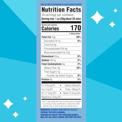 Image 2 of Blue Diamond Almonds Lightly Salted Low Sodium Snack Nuts, 16 oz, Pack of 1