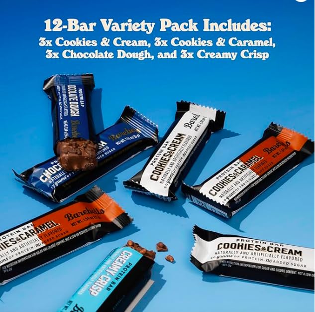 Image 4 of BAREBELLS Protein Bars Favorites Variety Pack – 24 Bars 20g of Protein