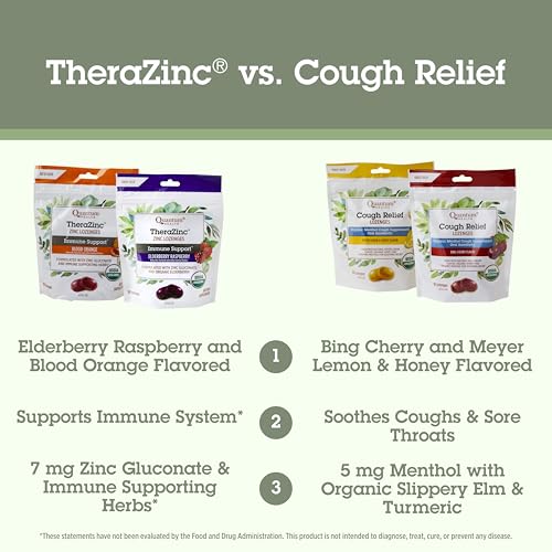 Image 7 of Quantum Health TheraZinc Organic Immune Support Elderberry, 18 Lozenges