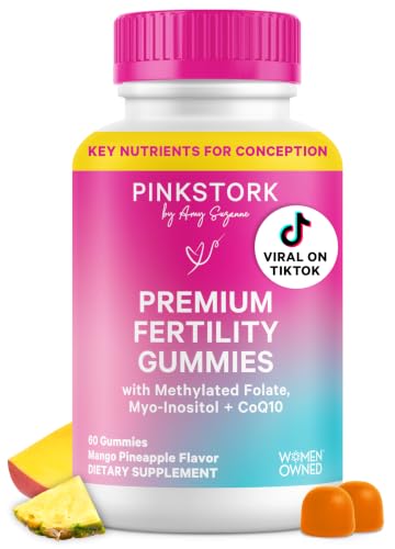 Image 1 of 60 Count (Pack of 1) for the product Pink Stork Fertility Gummies for Her | Myo-Inositol  CoQ10 | 60 ct