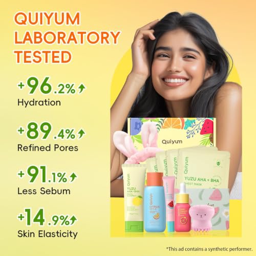 Image 5 of QUIYUM Skin Care Set for Oily & Combination Skin, Natural Fruit Skincare