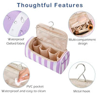 Thumbnail for Image 3 of RSRSLEII Striped Hair Tools Travel Bag with Compartments