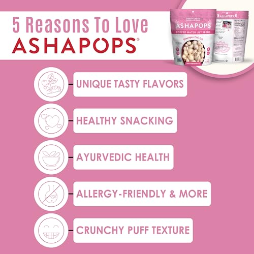 Image 3 of AshaPops Popped Water Lily Seeds, Himalayan Pink Salt, 1 oz Bags, Pack of 6