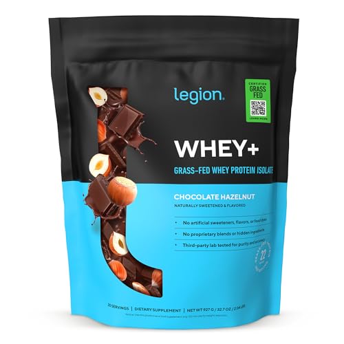 Image 8 of Chocolate Hazelnut / 30 Servings (Pack of 1) for the product Legion Whey+ Protein Isolate Grass Fed