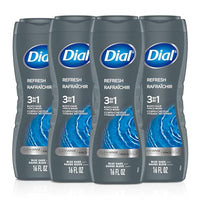 Thumbnail for Image 7 of Blue Sage / 16 Fl Oz (Pack of 4) for the product Dial Men 3-in-1 Body, Hair and Face Wash