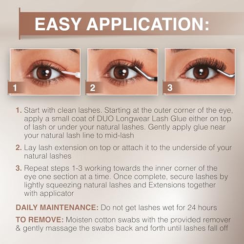 Image 2 of Ardell Pre-Mapped Wispy Eyelash Extensions Kit Lash Glue & Remover, 4 Pack