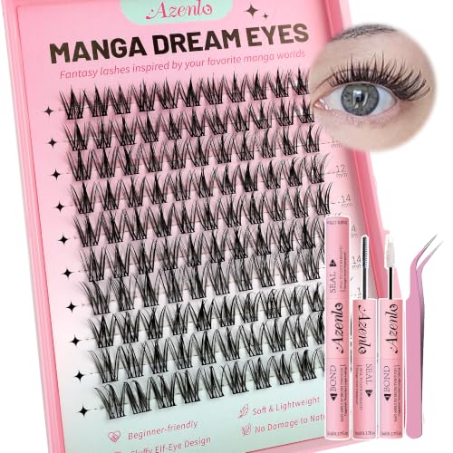Image 1 of Default Title for the product AZENLO Manga Lash Clusters Spider Lashes Anime False Eyelashes Kit 10-16mm