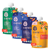 Thumbnail for Image 1 of Default Title for the product Cerebelly Organic Baby Food Pouches, Veggie & Bean Variety Pack, Iron, 8ct