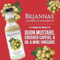 Thumbnail for Image 2 of BRIANNAS Home Style Champagne Vinaigrette Dressing, Gluten Free, 12 oz
