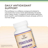 Thumbnail for Image 7 of Double Wood Supplements Pterostilbene 100mg, Potent Antioxidant, Superior to Resveratrol, 60 Caps