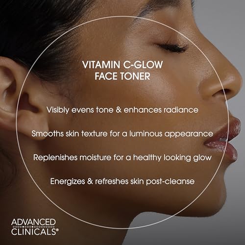 Image 3 of Advanced Clinicals Vitamin C Glow Facial Mist Toner 8 Fl Oz