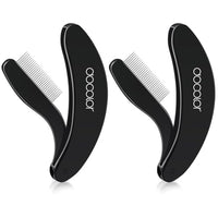Thumbnail for Image 1 of 2PCS for the product docolor Foldable Eyelash Comb 2 PCS Separator Folding Lash Comb Eyebrow Mascara Applicator Eyelash Definer Arc Designed Cosmetic Brushes Tool
