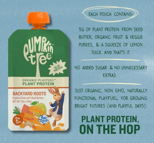 Image 4 of Pumpkin Tree Peter Rabbit Organics Playfuel with Plant Protein, Backyard Roots, 3.5 Ounce (Pack of 10)