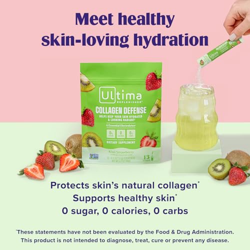 Image 3 of Ultima Replenisher Collagen Defense, Kiwi Strawberry, 13 Stickpacks