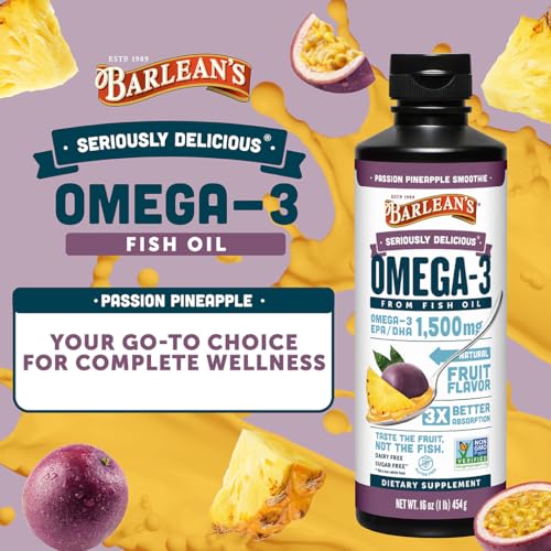 Image 2 of Barlean's Passion Pineapple Omega-3 Fish Oil, 16oz