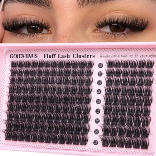 Image 4 of G-Fuller lash cluster for the product Goddvenus Fluffy Lash Clusters Natural D Curl Cluster Eyelash Extensions