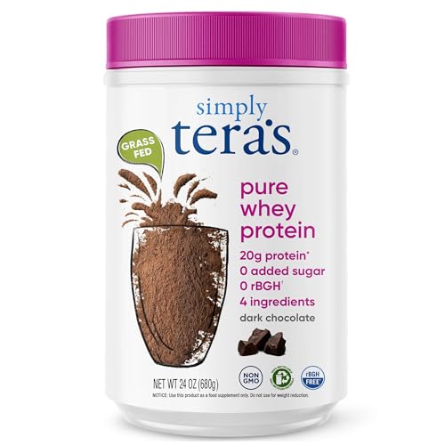 Image 1 of Default Title for the product simply tera's Pure Whey Protein Powder, Dark Chocolate, Clean Label - 24 Oz