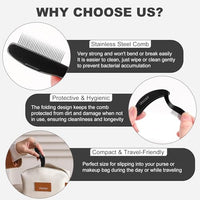 Thumbnail for Image 4 of docolor Foldable Eyelash Comb 2 PCS Separator Folding Lash Comb Eyebrow Mascara Applicator Eyelash Definer Arc Designed Cosmetic Brushes Tool