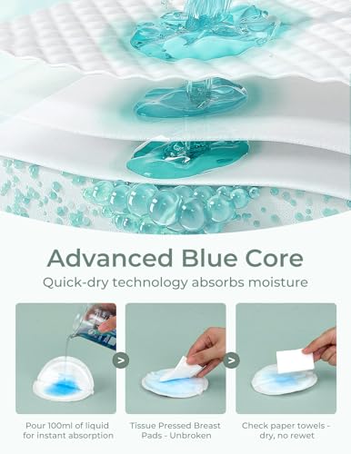 Image 3 of Momcozy Bamboo Disposable Nursing Pads, Blue Core Ultra-Absorbent, 80PCS