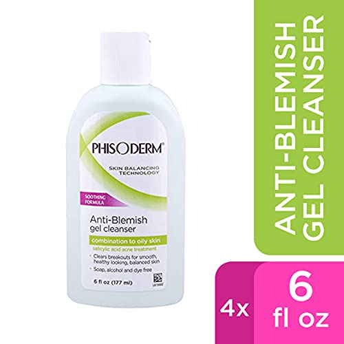 Image 3 of Phisoderm Anti-blemish Gel Cleanser, 6 Fluid Ounce Bottle (Pack of 4)