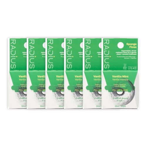 Image 11 of Vanilla Mint / 1 Count (Pack of 6) for the product RADIUS Vegan Sponge Floss