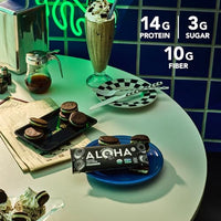 Thumbnail for Image 4 of ALOHA Organic Plant Based Protein Bars, Cookies and Creme, 12 Ct, 4g Sugar