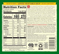Thumbnail for Image 2 of Amy's Vegan Lentil Vegetable Soup (12 Pack) 14.5 oz