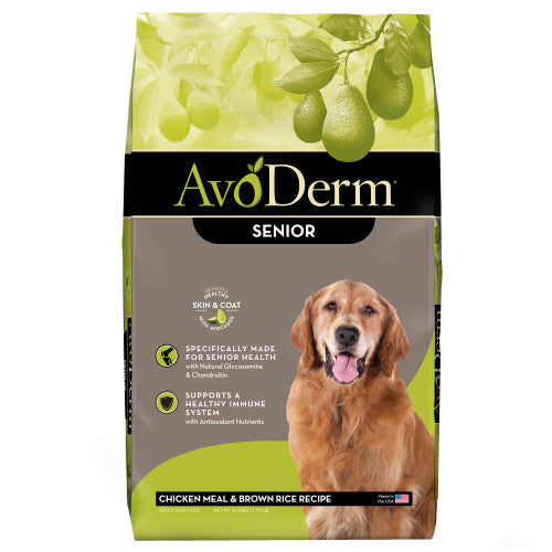 AvoDerm Natural Chicken Meal & Brown Rice - Senior Dry Dog Food 1 Each/26 lb by Avoderm