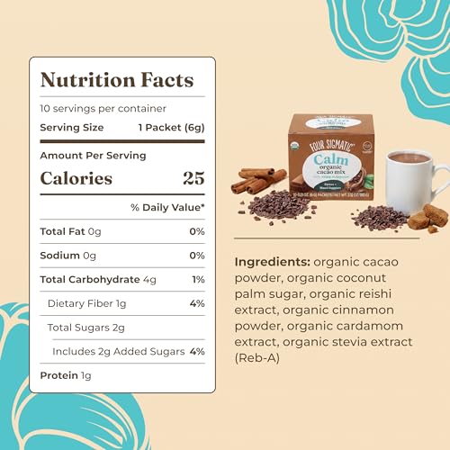 Image 2 of Four Sigmatic Calm Mushroom Cacao Mix 10 Count
