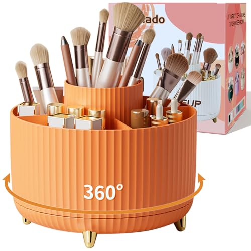 Image 11 of Orange for the product fanado 360? Rotate Makeup Brush Holder Organizer