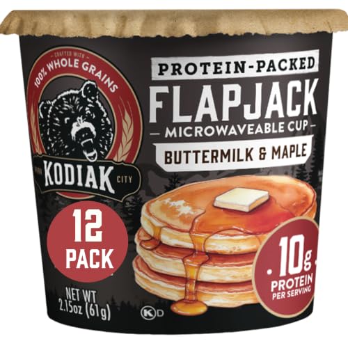 Image 1 of Default Title for the product KODIAK CAKES Instant Pancake & Flapjack Cups, Buttermilk & Maple, High Protein, 100% Whole Grains, Pack of 12