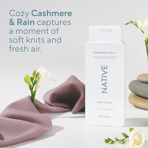 Image 5 of Native Clean Body Wash for Women & Men, Cashmere & Rain Scent, 18 fl oz