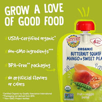 Thumbnail for Image 6 of Earth's Best Organic Butternut Squash, Mango and Sweet Peas Puree Pouch 3.5 oz (Pack of 12)
