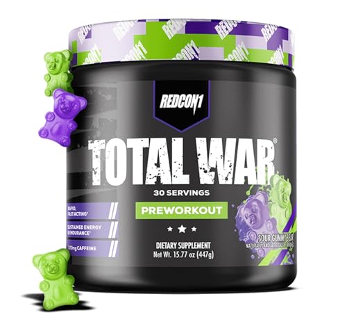 Image 2 of Sour Gummy Bear - 30 Servings for the product REDCON1 Total War Pre Workout Powder