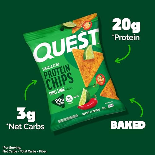 Image 3 of Quest Nutrition Chili Lime Tortilla Style Protein Chips, 1.1 oz (Pack of 12)