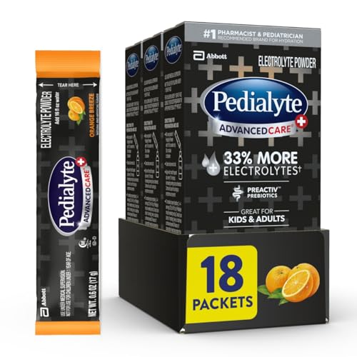 Image 8 of Orange / 18 Count for the product Pedialyte AdvancedCare Plus Electrolyte Powder Packets