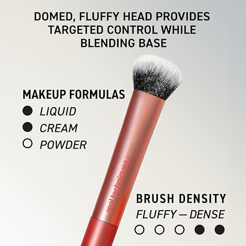 Image 4 of Real Techniques 6 Piece Everyday Essentials Makeup Brush Set, Includes 4 Brushes & 2 Makeup Sponges for Foundation, Blush, Bronzer, Contour, Eyeshadow & Powder, Travel Gift Set, Cruelty-Free & Vegan
