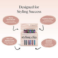 Thumbnail for Image 4 of Kitsch Professional Alligator Clips for Hair Styling - Iridescent, 6 Pcs