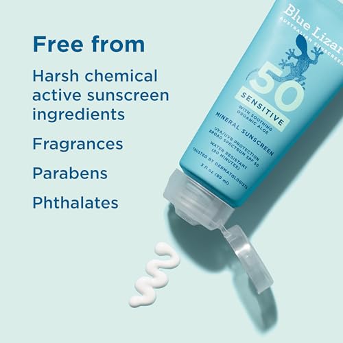 Image 6 of BLUE LIZARD Sensitive Mineral Sunscreen SPF 50+, 3 oz. Tube