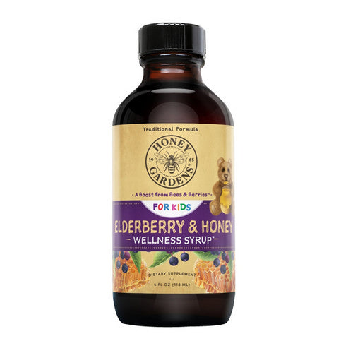 Honey Gardens Kid's Elderberry & Honey Syrup 4 Oz