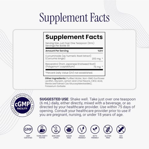 Image 4 of Rho Nutrition Liposomal Curcumin + Resveratrol 1 Pack