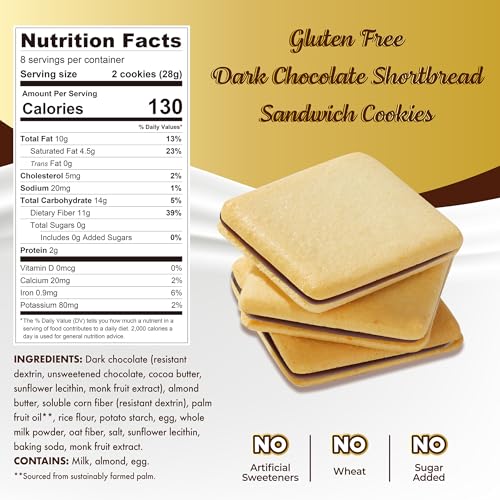Image 2 of ChocZero Jolies Sugar Free Dark Chocolate Cookies