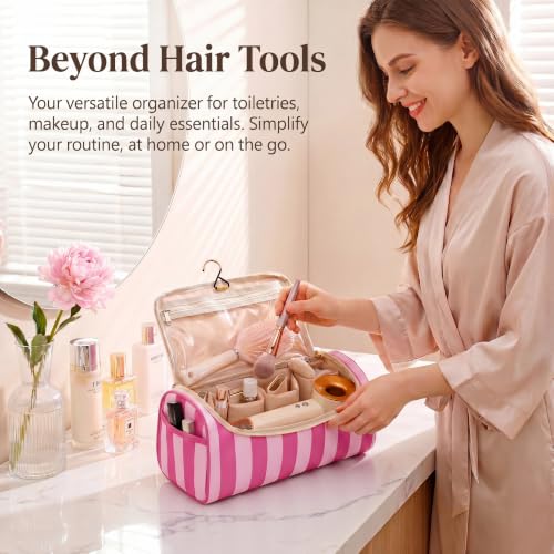 Image 6 of RSRSLEII Striped Hair Tools Travel Bag with Compartments