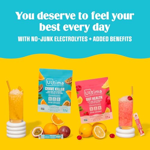Image 5 of Ultima Replenisher Crave Killer Supplement and Electrolytes Powder ? Tropical Fusion, 14 Stickpacks ? Hydration Packets that Kick Cravings to The Curb (Pack of 2)