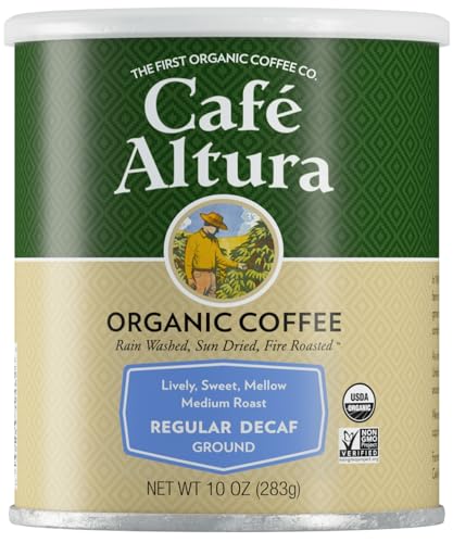 Image 1 of Default Title for the product Cafe Altura Ground Organic Coffee, Regular Roast Decaf, 10 oz Can