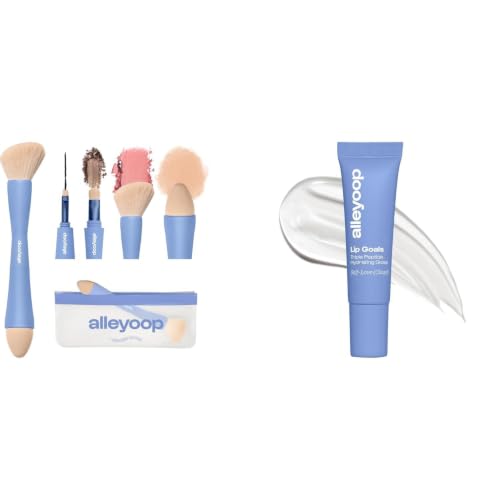 Image 1 of Default Title for the product ALLEYOOP Face & Lip Goals Set - Multi-Tasker 4-in-1 Brush + Lip Goals Hydrating Lip Balm