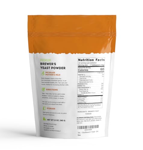 Image 6 of Kate Naturals Brewers Yeast Powder for Lactation Support, Nursing Moms,12oz
